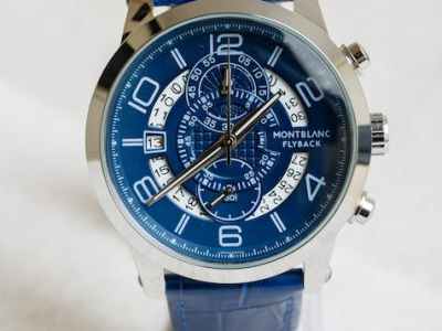 Montblanc flyback Blue Chronograph Wristwatch